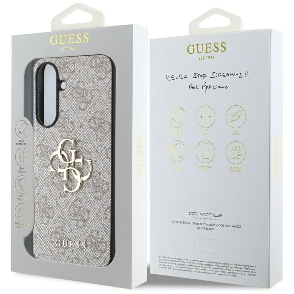 Guess Big 4G Logo Classic Logo Case for Samsung Galaxy A36 - Pinkeng