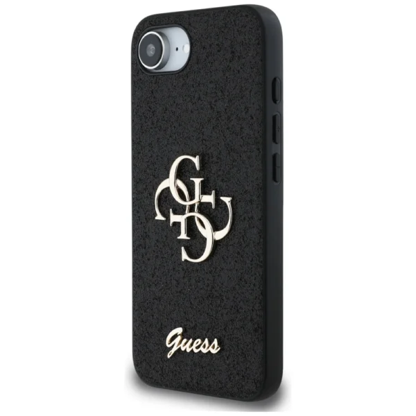 Guess Fixed Glitter Big 4G case for iPhone 16e - blackeng