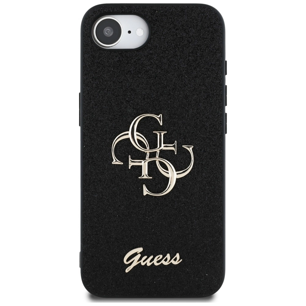 Guess Fixed Glitter Big 4G case for iPhone 16e - blackeng