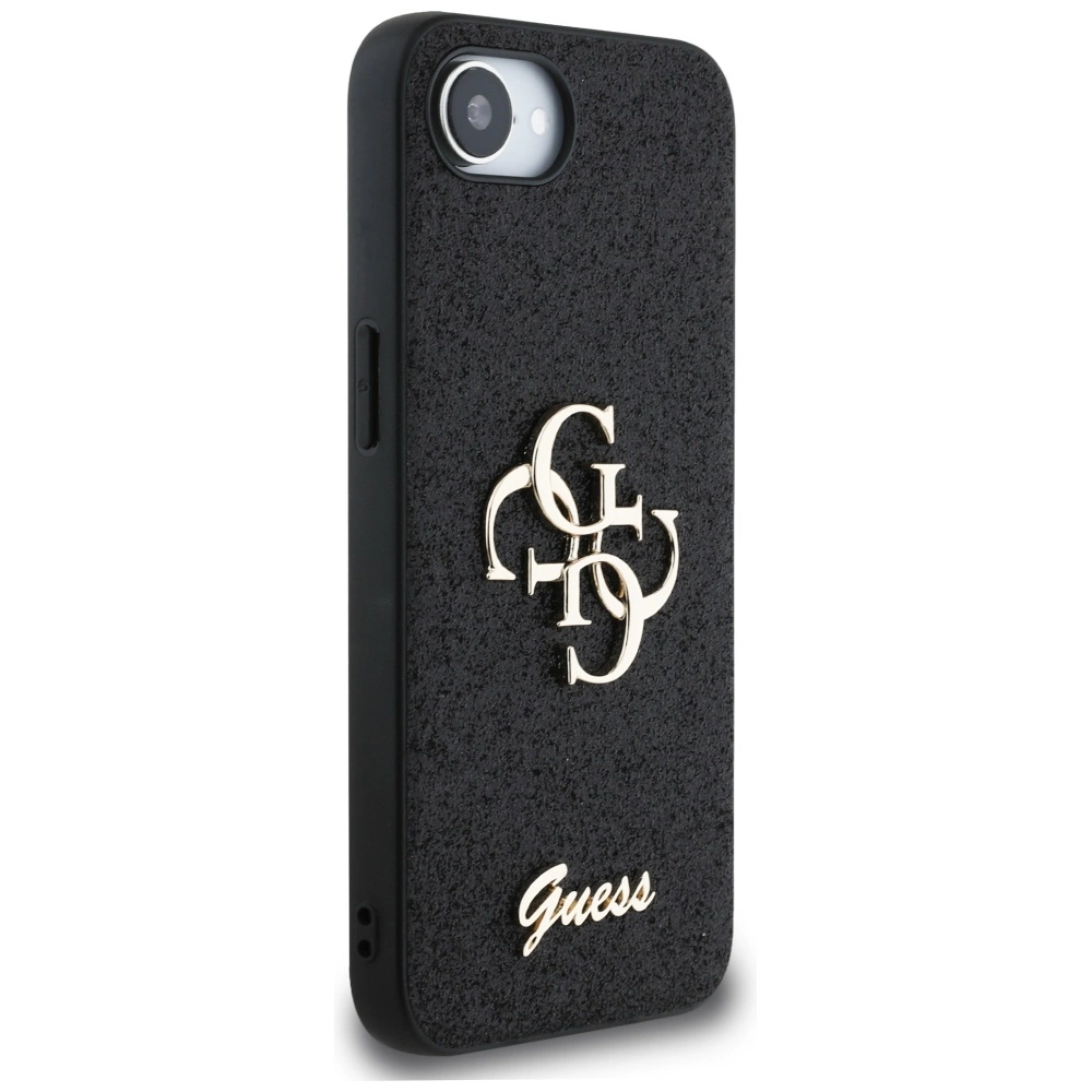 Guess Fixed Glitter Big 4G case for iPhone 16e - blackeng