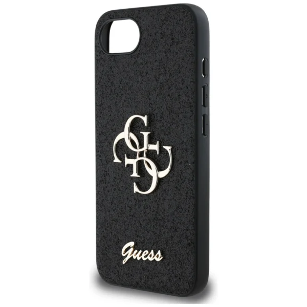 Guess Fixed Glitter Big 4G case for iPhone 16e - blackeng