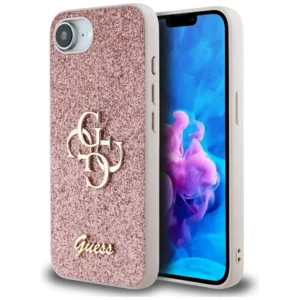 Guess Fixed Glitter Big 4G iPhone 16e Case - Pinkeng