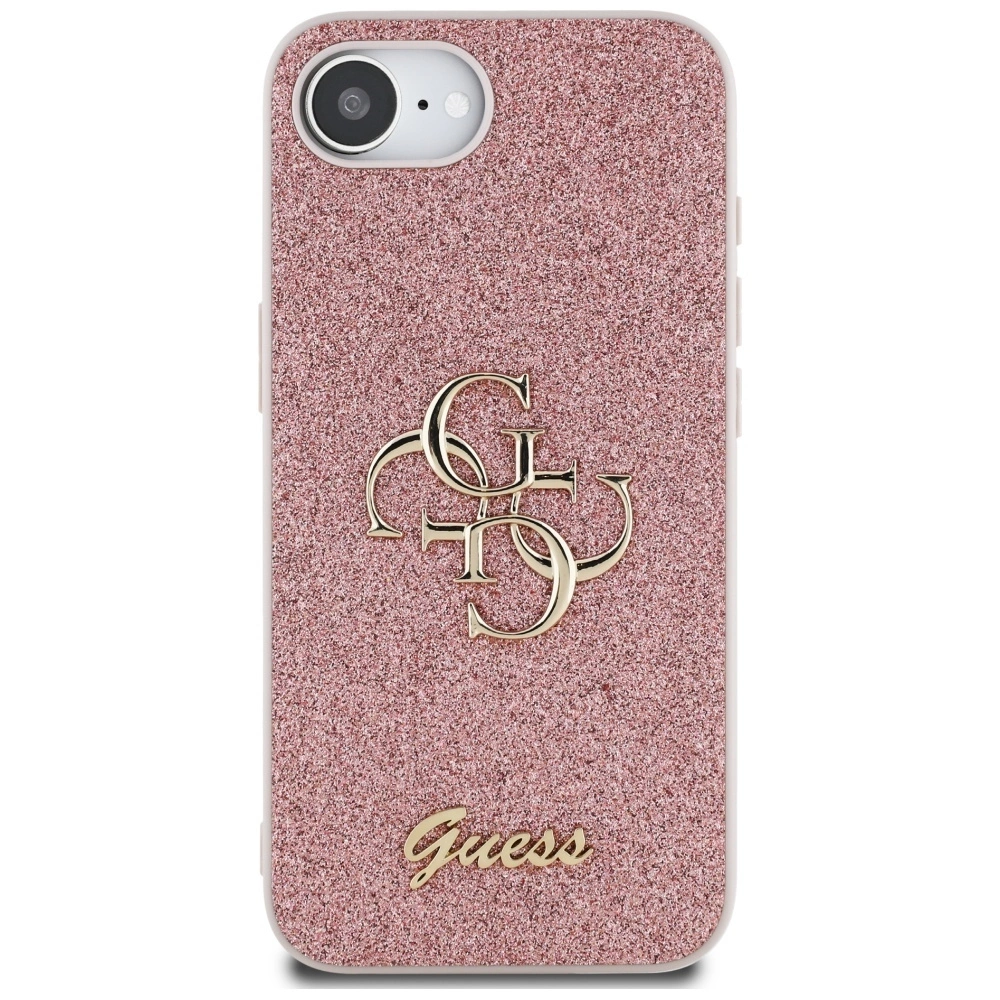 Guess Fixed Glitter Big 4G iPhone 16e Case - Pinkeng