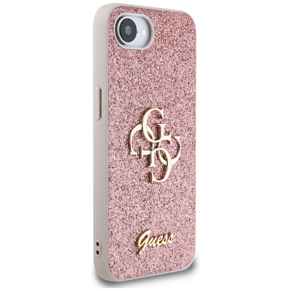 Guess Fixed Glitter Big 4G iPhone 16e Case - Pinkeng
