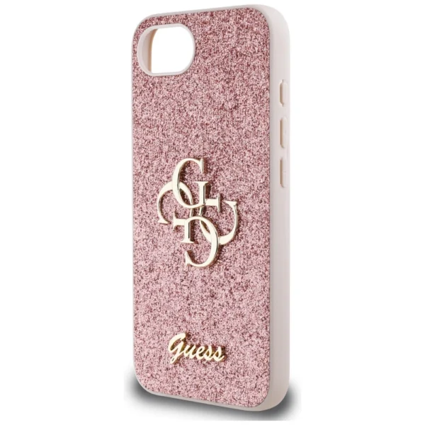 Guess Fixed Glitter Big 4G iPhone 16e Case - Pinkeng