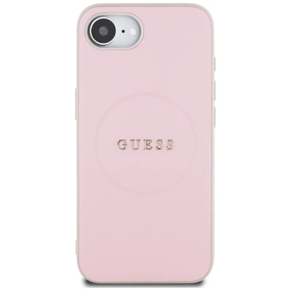 Guess Grained Ring MagSafe iPhone 16e Case - Pinkeng