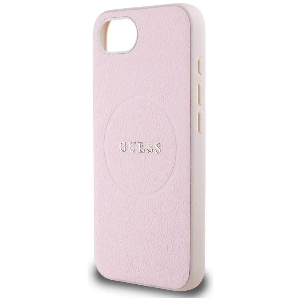 Guess Grained Ring MagSafe iPhone 16e Case - Pinkeng