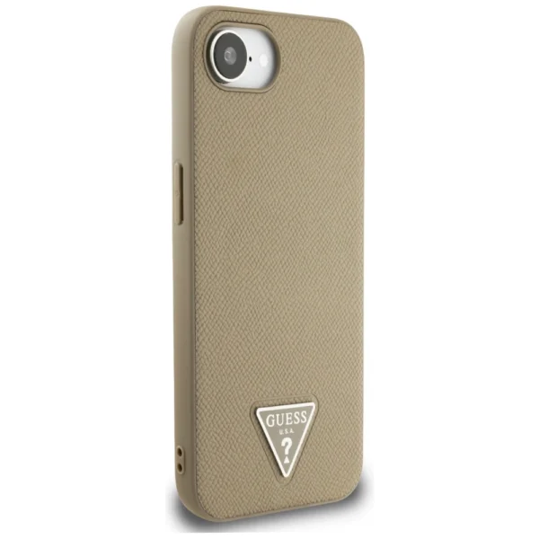 Guess Grained Triangle MagSafe case for iPhone 16e - browneng