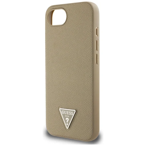 Guess Grained Triangle MagSafe case for iPhone 16e - browneng