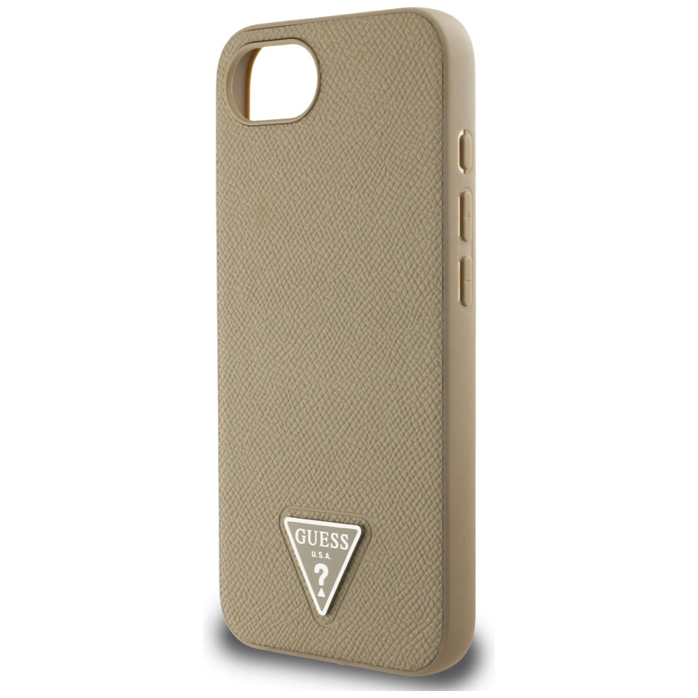 Guess Grained Triangle MagSafe case for iPhone 16e - browneng