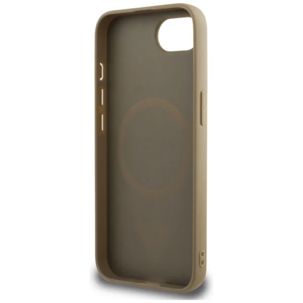 Guess Grained Triangle MagSafe case for iPhone 16e - browneng
