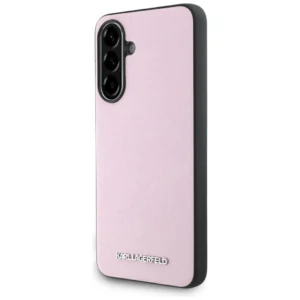 Karl Lagerfeld Saffiano Metal Logo Case for Samsung Galaxy A56 - Pinkeng