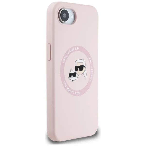 Karl Lagerfeld Silicone Karl&Choupette Heads MagSafe iPhone 16e Case - Pinkeng