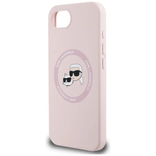 Karl Lagerfeld Silicone Karl&Choupette Heads MagSafe iPhone 16e Case - Pinkeng