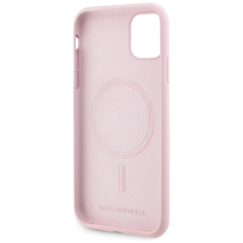 Karl Lagerfeld Silicone Karl&Choupette MagSafe iPhone 11 Case - Pinkeng