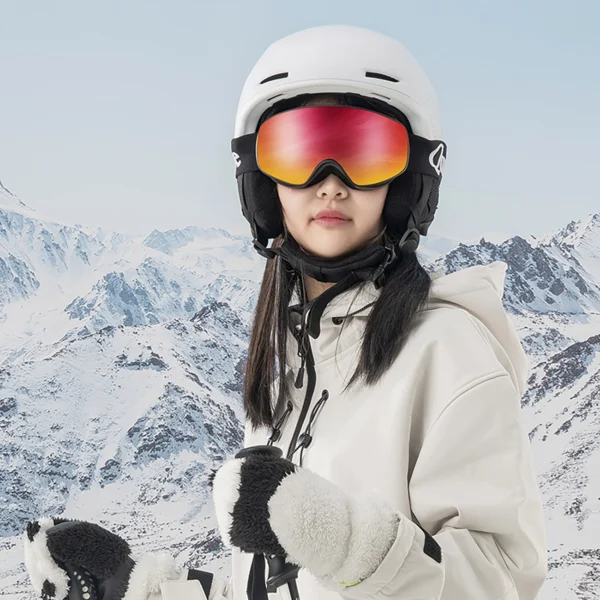 Qunature Black Ski Goggles Kids (Size M/L) - Blackeng
