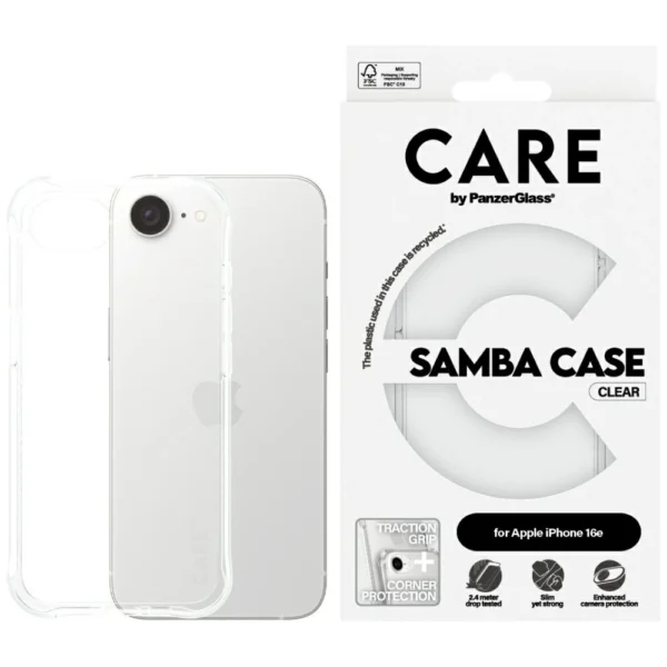CARE by PanzerGlass Fashion iPhone 16e Case - Transparenteng
