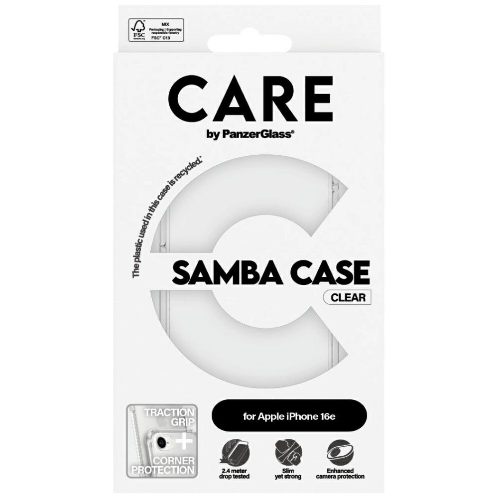 CARE by PanzerGlass Fashion iPhone 16e Case - Transparenteng