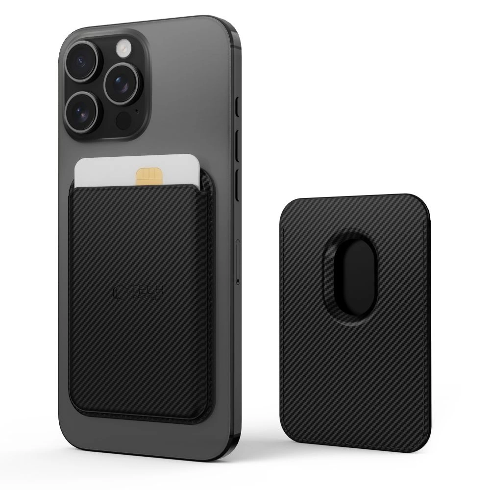 Tech-Protect MagWallet Magsafe Case with Universal Magnetic Card or Document Holder - Blackeng