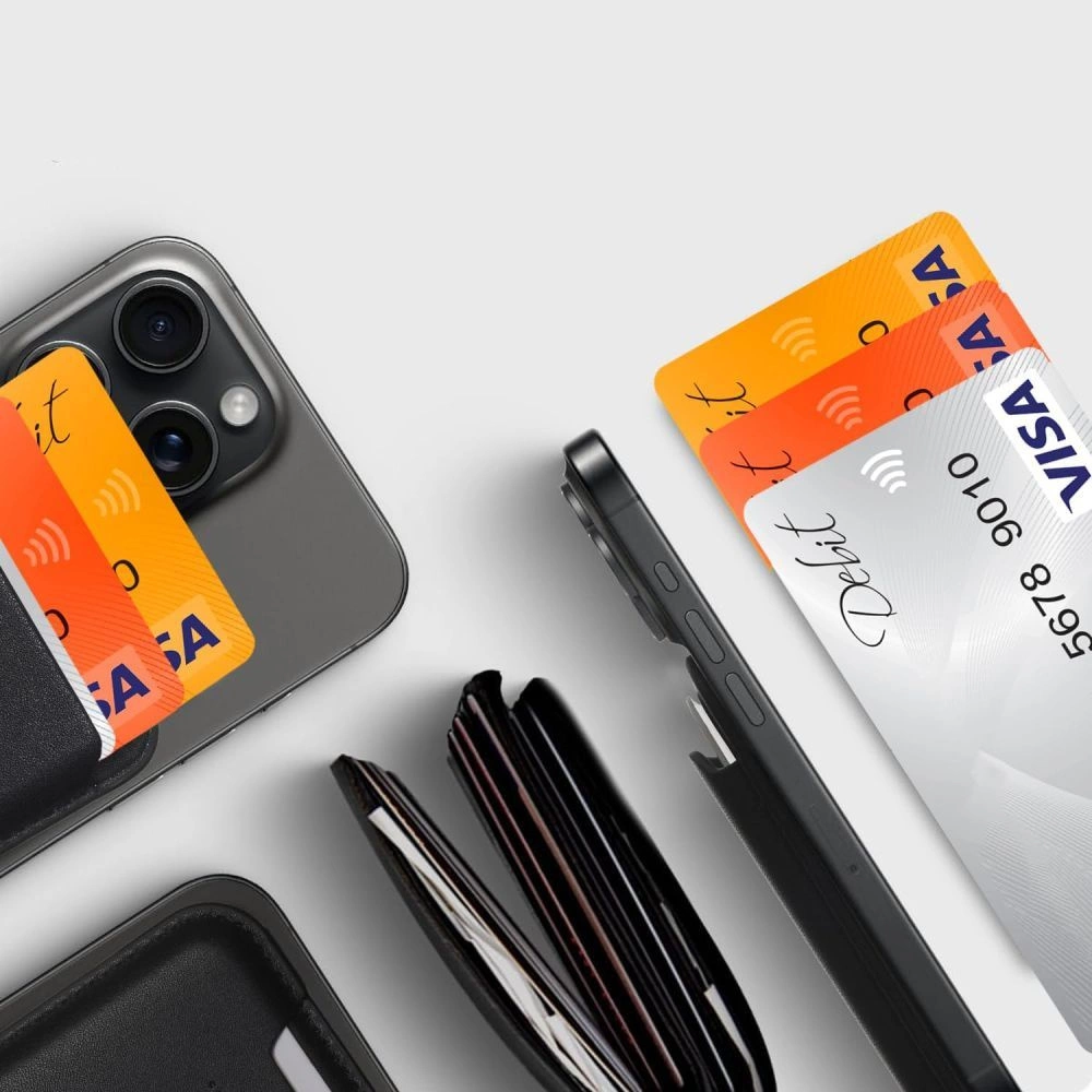 Tech-Protect MagWallet Magsafe Case with Universal Magnetic Card or Document Holder - Blackeng