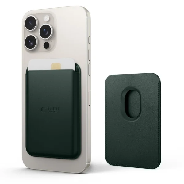 Tech-Protect MagWallet Magsafe Case with Universal Magnetic Card or ID Holder - Greeneng