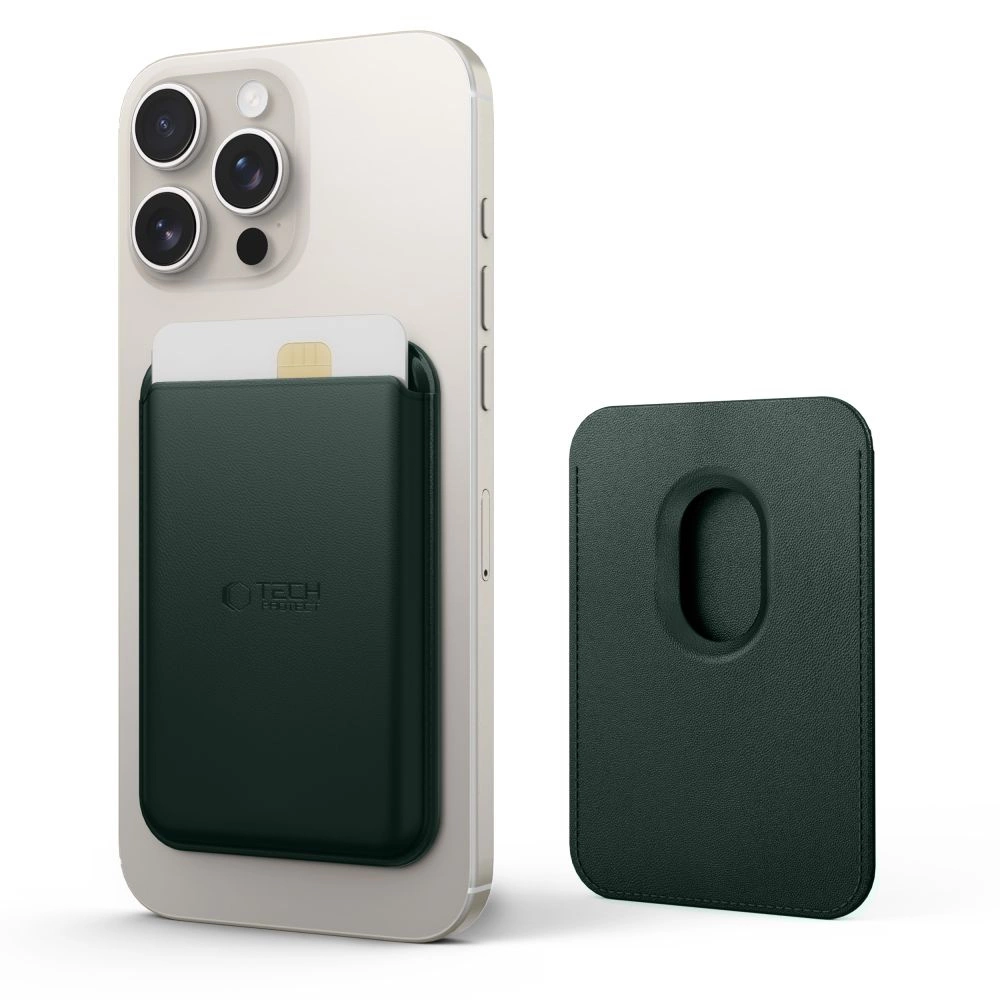 Tech-Protect MagWallet Magsafe Case with Universal Magnetic Card or ID Holder - Greeneng