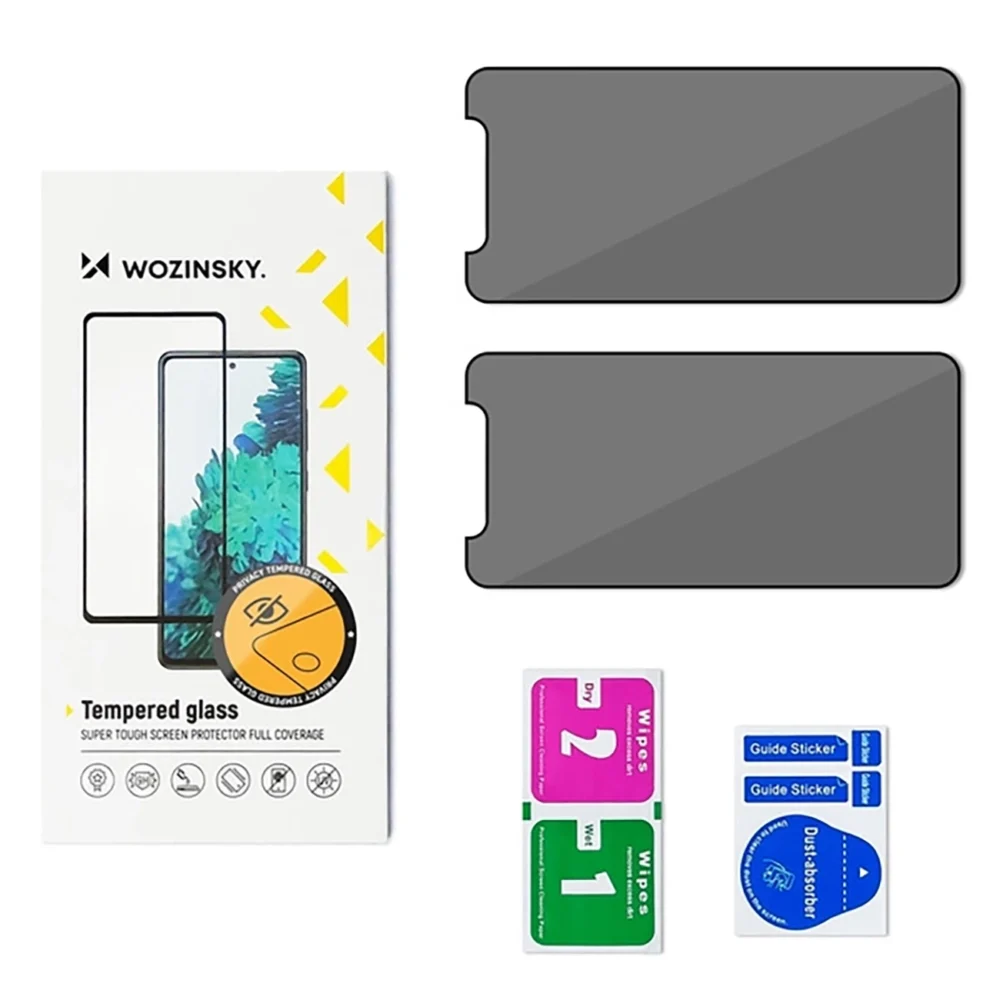Wozinsky Privacy Glass tempered glass for Xiaomi POCO X7 Pro, 2-packeng