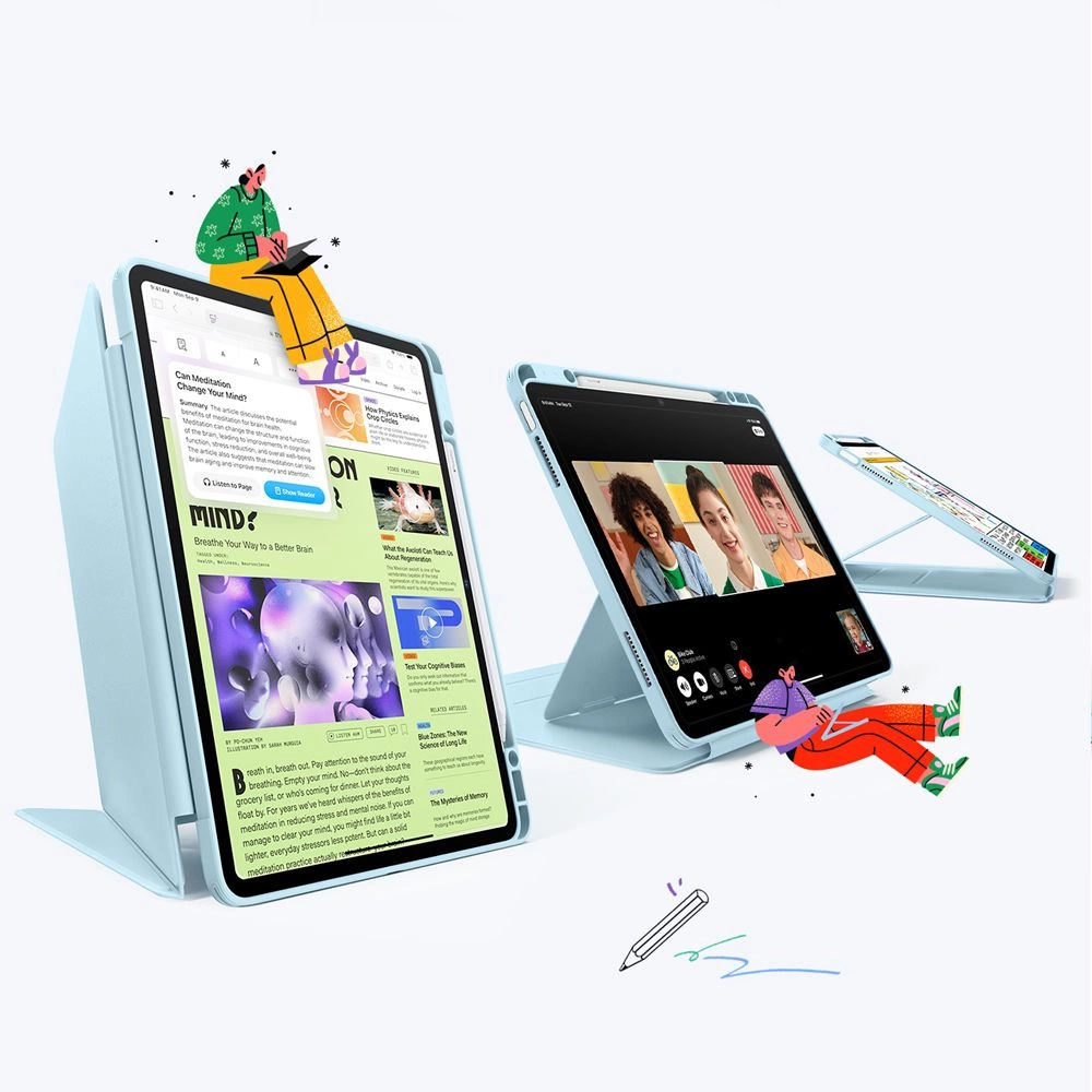ESR Flip Hybrid Case for iPad Air 13" 1 / 2 - Blueeng