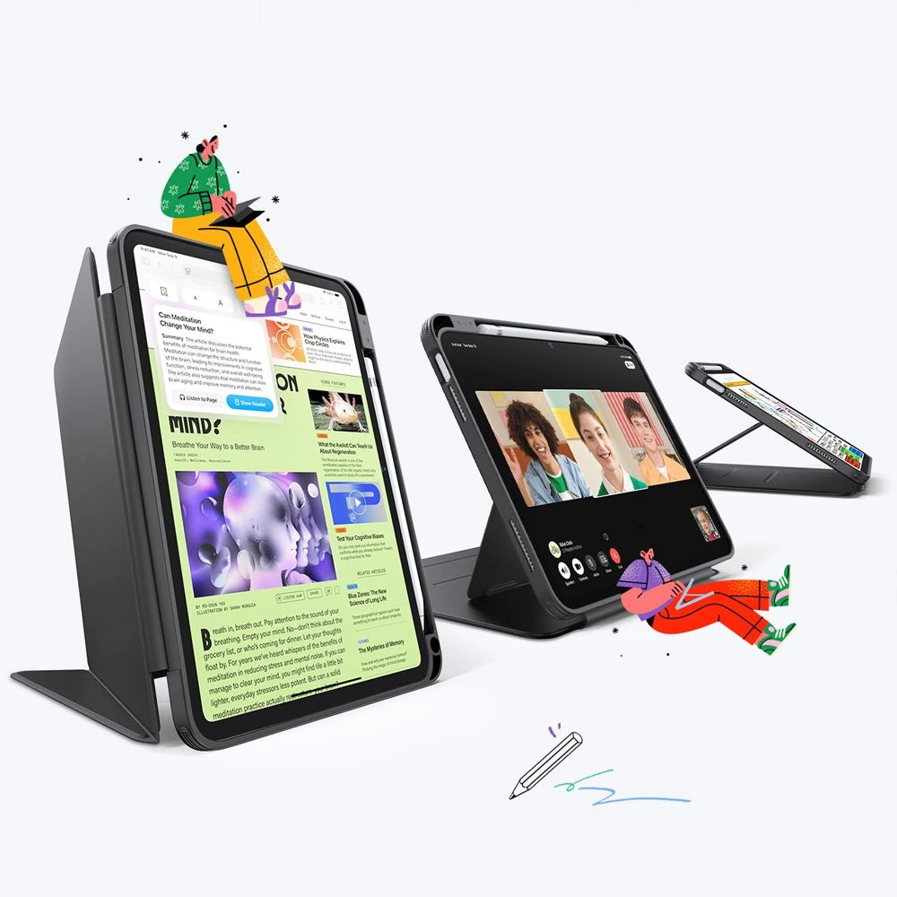 ESR Flip Hybrid Case for iPad 10.9" 2022 (10th gen.) / 11" 2025 (11th gen.) - Blackeng