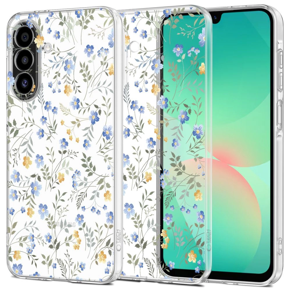 Tech-Protect FlexAir Case for Samsung Galaxy A26 5G - Daisies with Leaveseng
