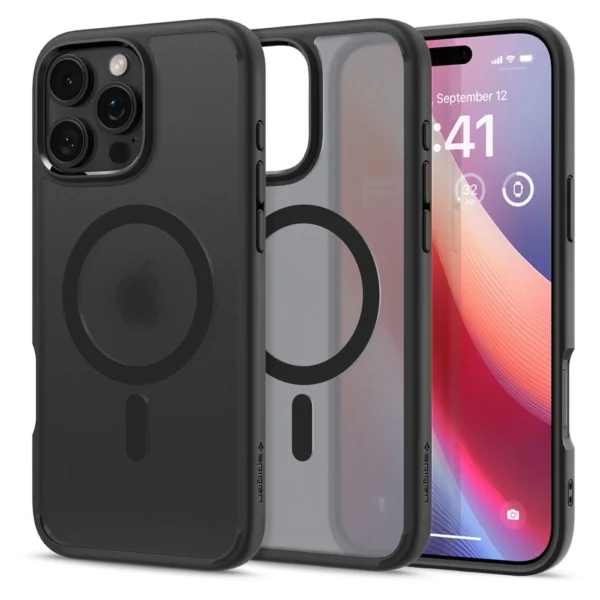 Spigen Ultra Hybrid Mag Case with MagSafe for iPhone 16 Pro - Blackeng
