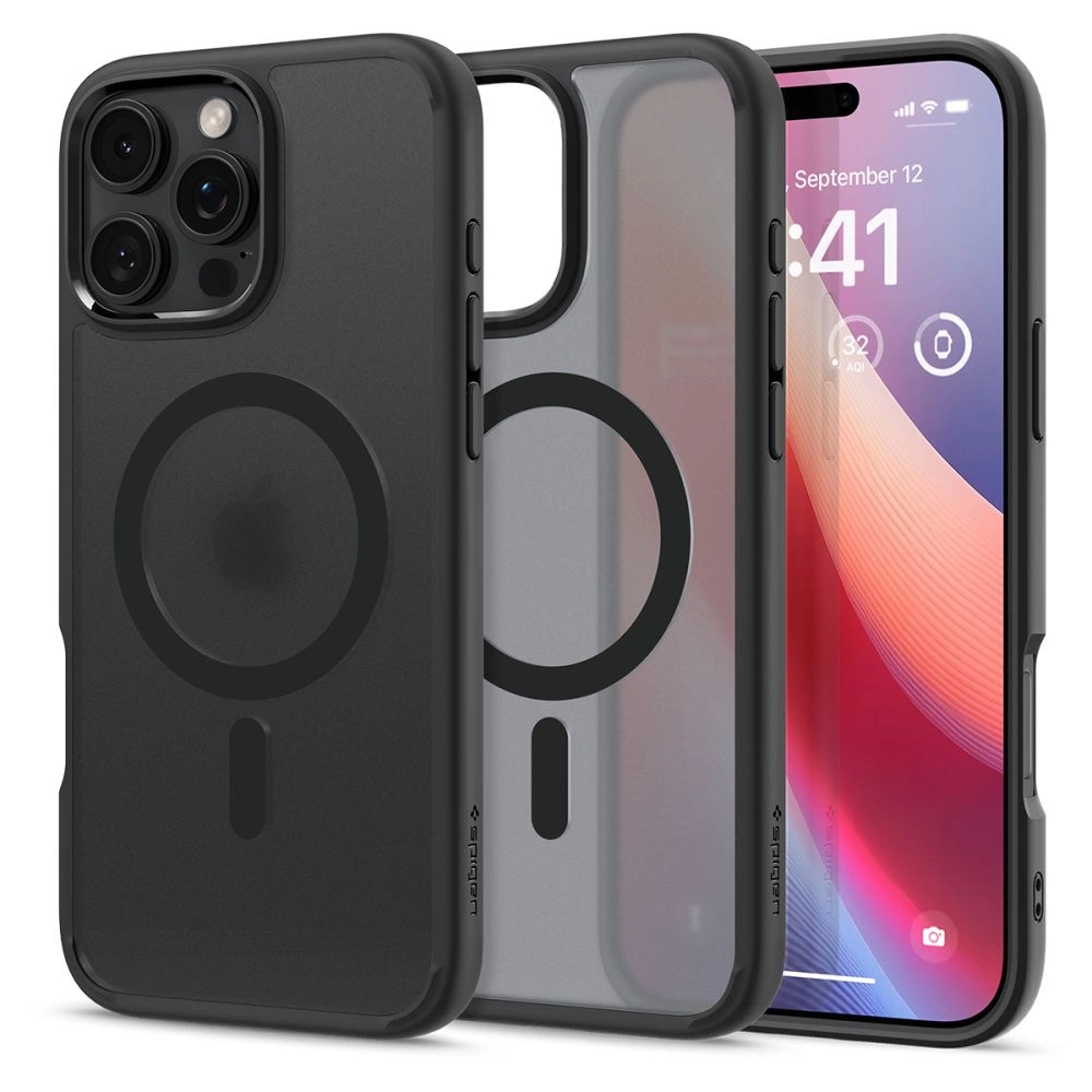 Spigen Ultra Hybrid Mag Case with MagSafe for iPhone 16 Pro - Blackeng