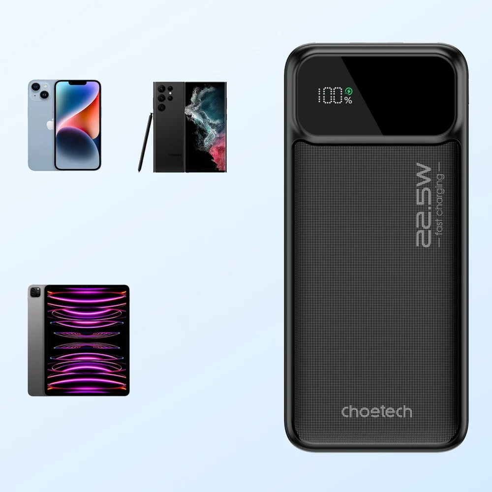 Powerbank Choetech B729 20000mAh 22.5W PD USB-A / USB-C - blackeng