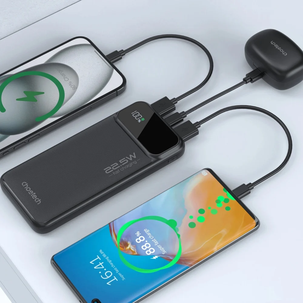 Powerbank Choetech B729 20000mAh 22.5W PD USB-A / USB-C - blackeng