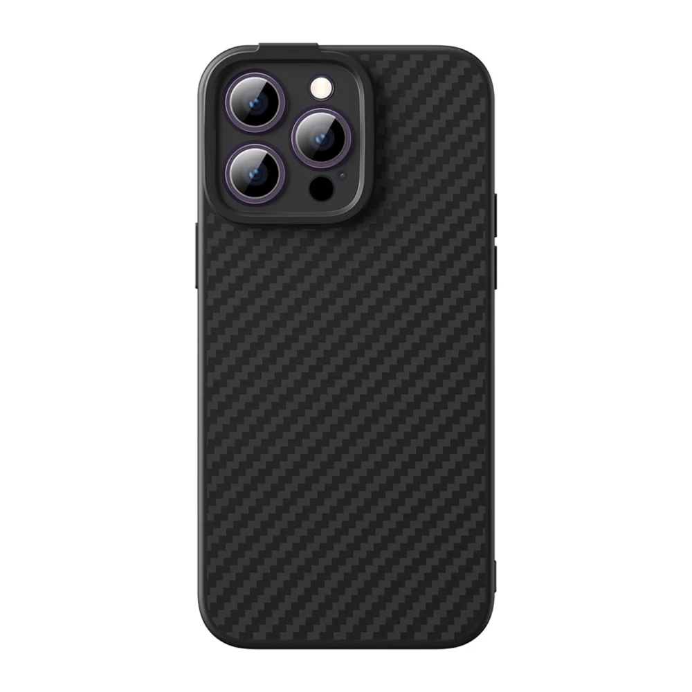 Armored case for iPhone 14 Pro Max compatible with MagSafe Baseus Synthetic Fiber tempered glass - blackeng