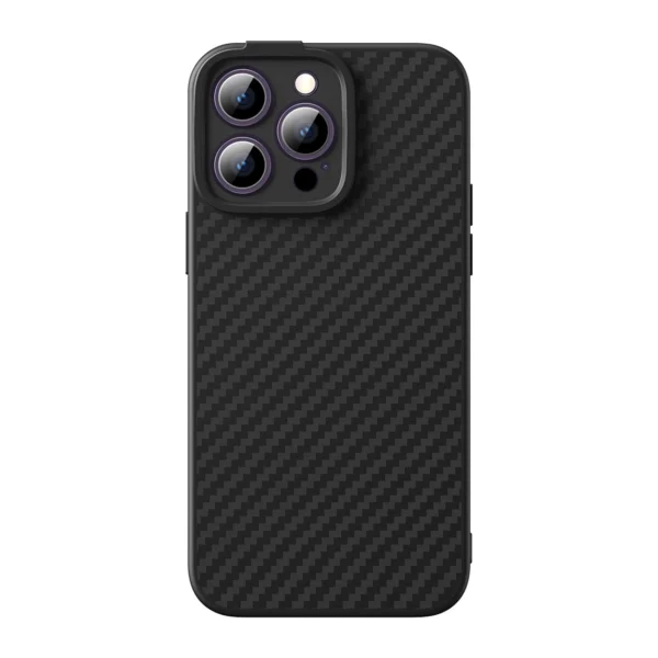 Armored case for iPhone 14 Pro Max compatible with MagSafe Baseus Synthetic Fiber tempered glass - blackeng