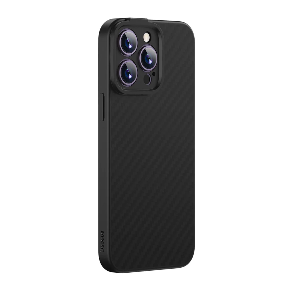 Armored case for iPhone 14 Pro Max compatible with MagSafe Baseus Synthetic Fiber tempered glass - blackeng