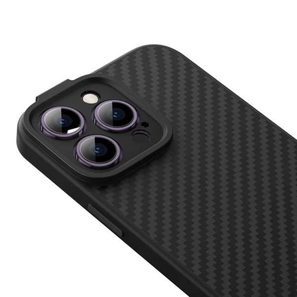 Armored case for iPhone 14 Pro Max compatible with MagSafe Baseus Synthetic Fiber tempered glass - blackeng