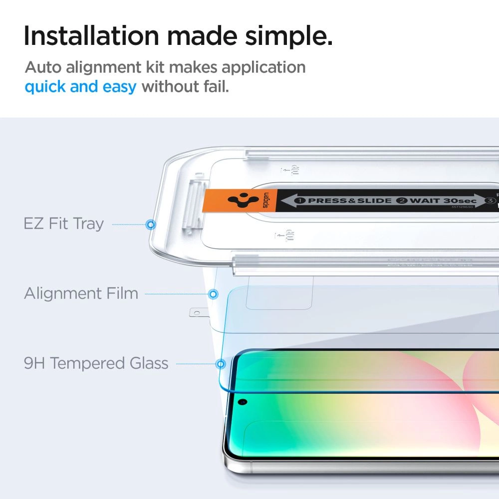 Spigen Glas.tR EZ Fit Tempered Glass for Samsung Galaxy S24 FE (2 pcs.)eng
