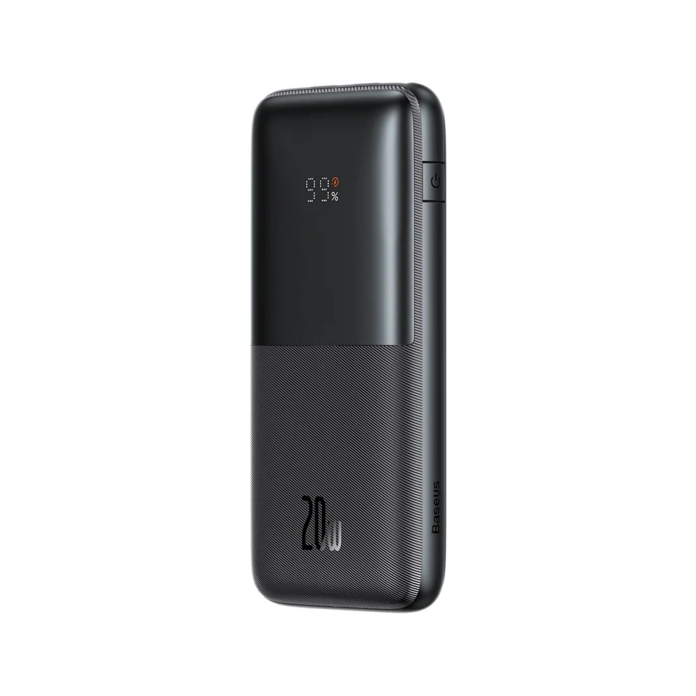 Baseus Bipow Pro Power Bank 10000mAh 20W black with USB Type A - USB Type C 3A 0.3m cable (PPBD040201)eng