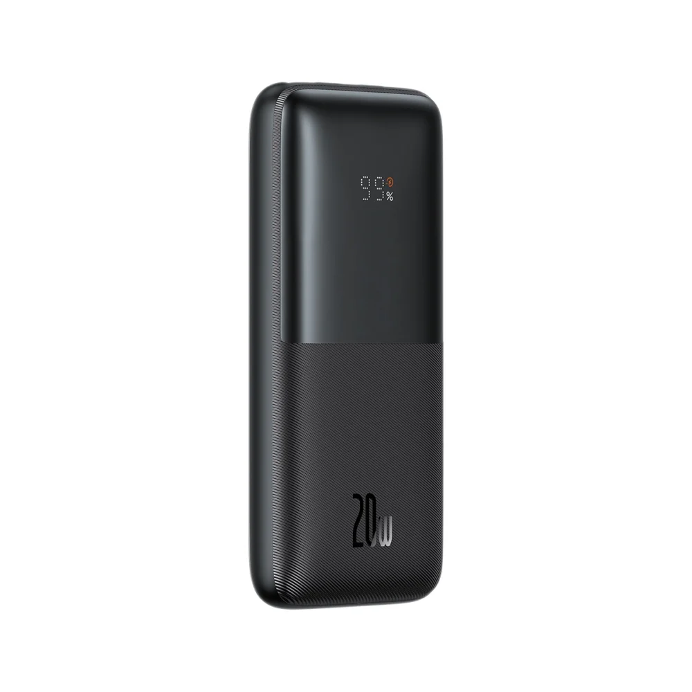 Baseus Bipow Pro Power Bank 10000mAh 20W black with USB Type A - USB Type C 3A 0.3m cable (PPBD040201)eng