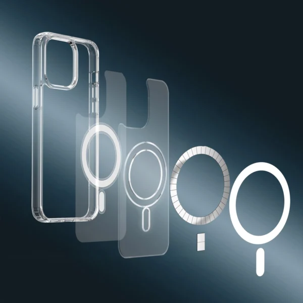 MagSafe iPhone 15 Clear Magnetic Case - transparenteng