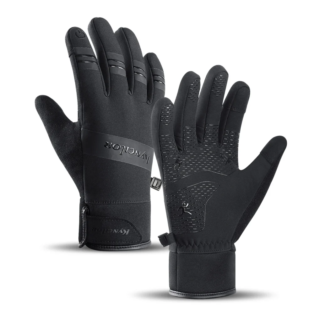 Insulated sports phone gloves (size M) - blackeng