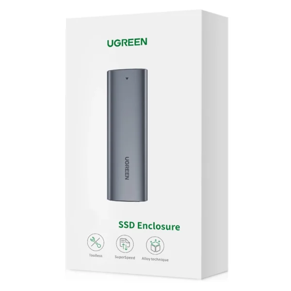 Ugreen Hard Drive Bay M.2 B-Key SATA 3.0 5Gbps Gray + USB Type C Cable (CM400)eng
