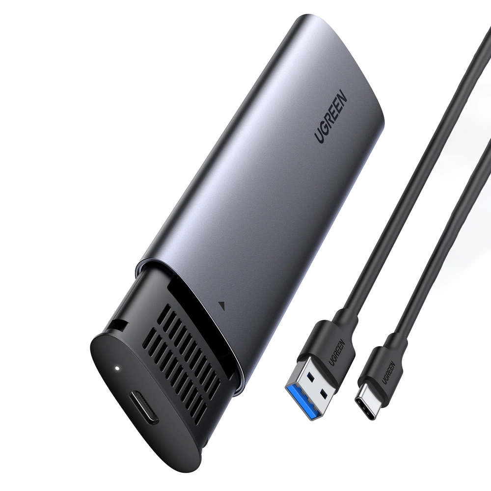 Ugreen Hard Drive Bay M.2 B-Key SATA 3.0 5Gbps Gray + USB Type C Cable (CM400)eng