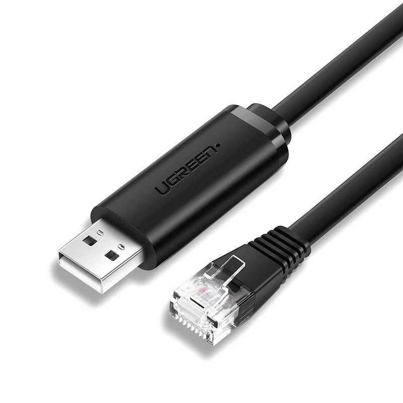 Ugreen console cable USB - Ethernet RJ45 1.5m black (CM204)eng