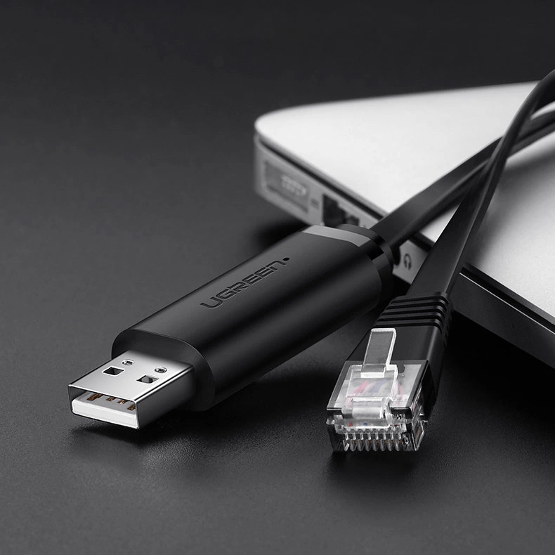 Ugreen console cable USB - Ethernet RJ45 1.5m black (CM204)eng