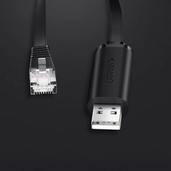 Ugreen console cable USB - Ethernet RJ45 1.5m black (CM204)eng