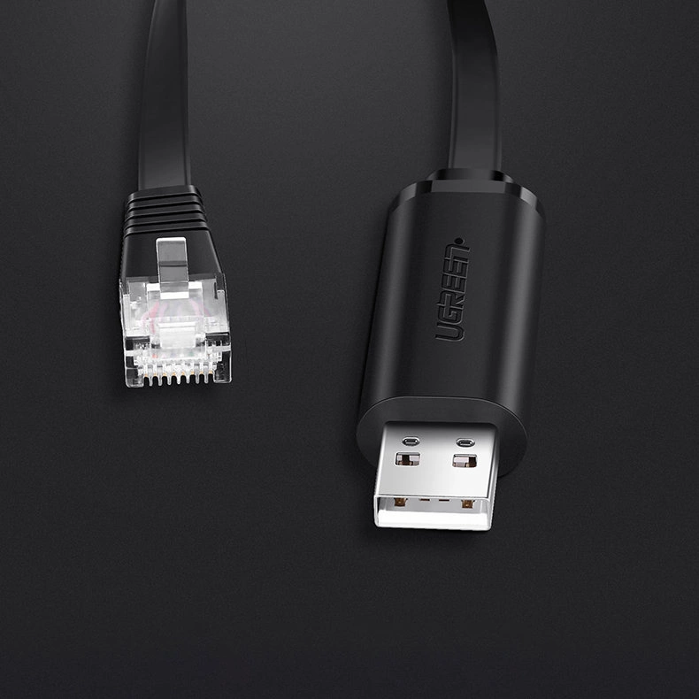 Ugreen console cable USB - Ethernet RJ45 1.5m black (CM204)eng