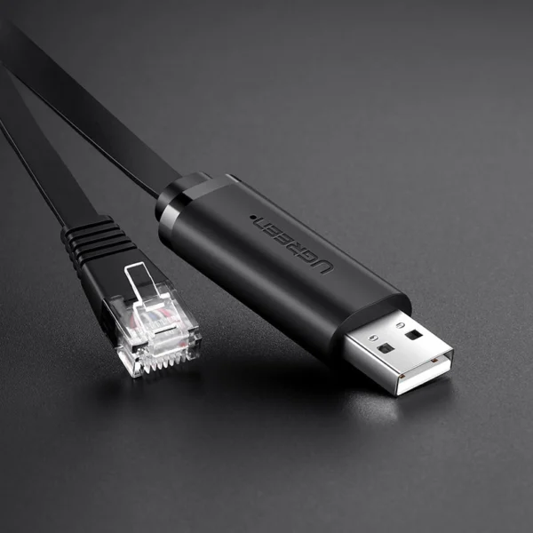Ugreen console cable USB - Ethernet RJ45 1.5m black (CM204)eng